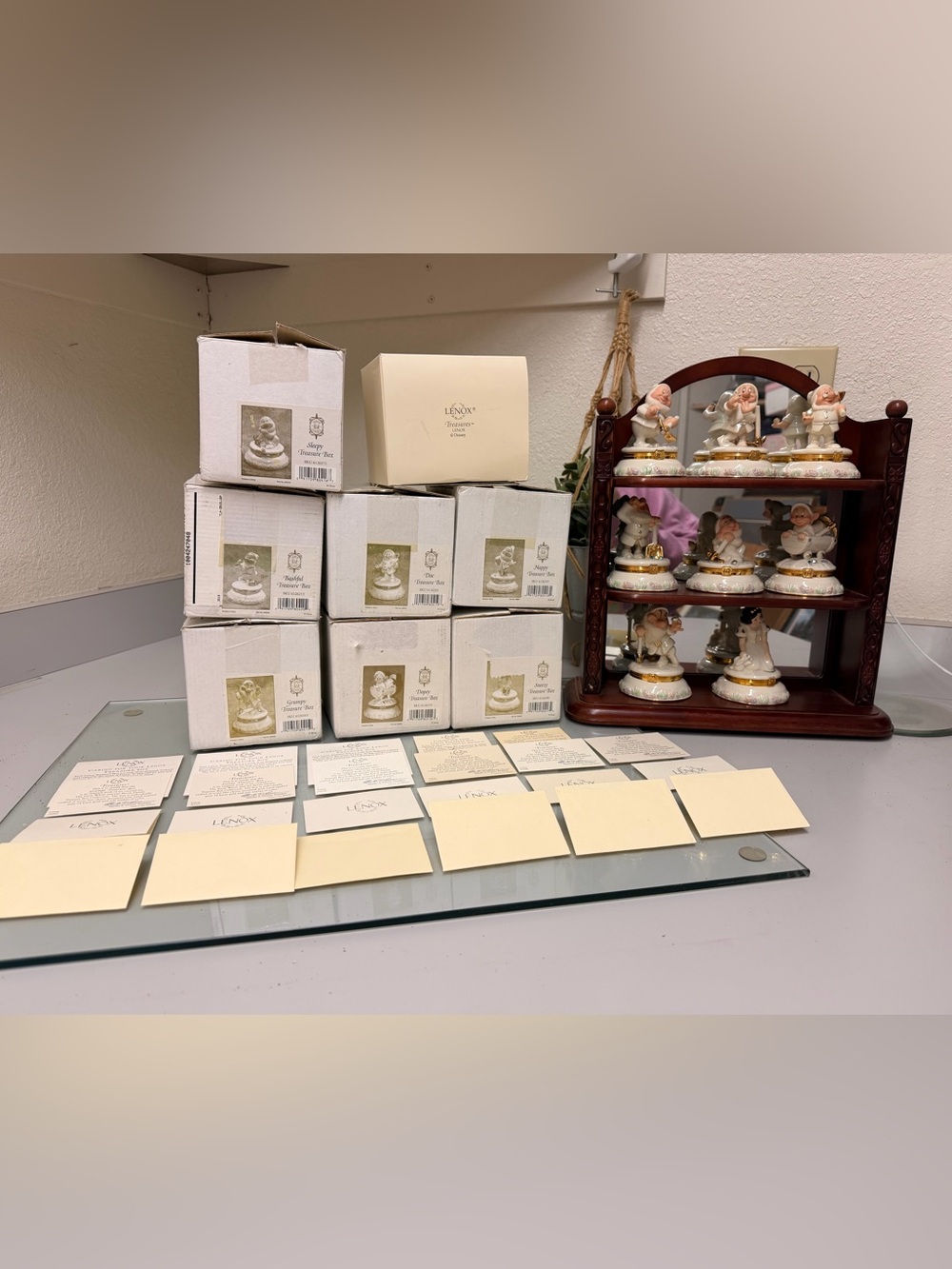 Complete Lenox Disney Snow White & Seven Dwarfs Treasure Box Set